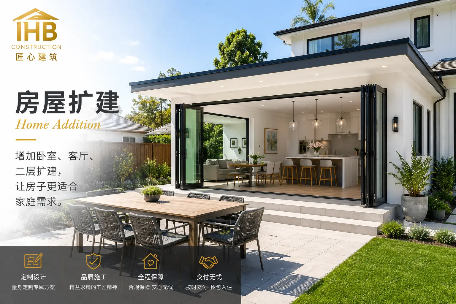专业房屋扩建服务，为您的家庭创造更多舒适空间与更高房产价值。