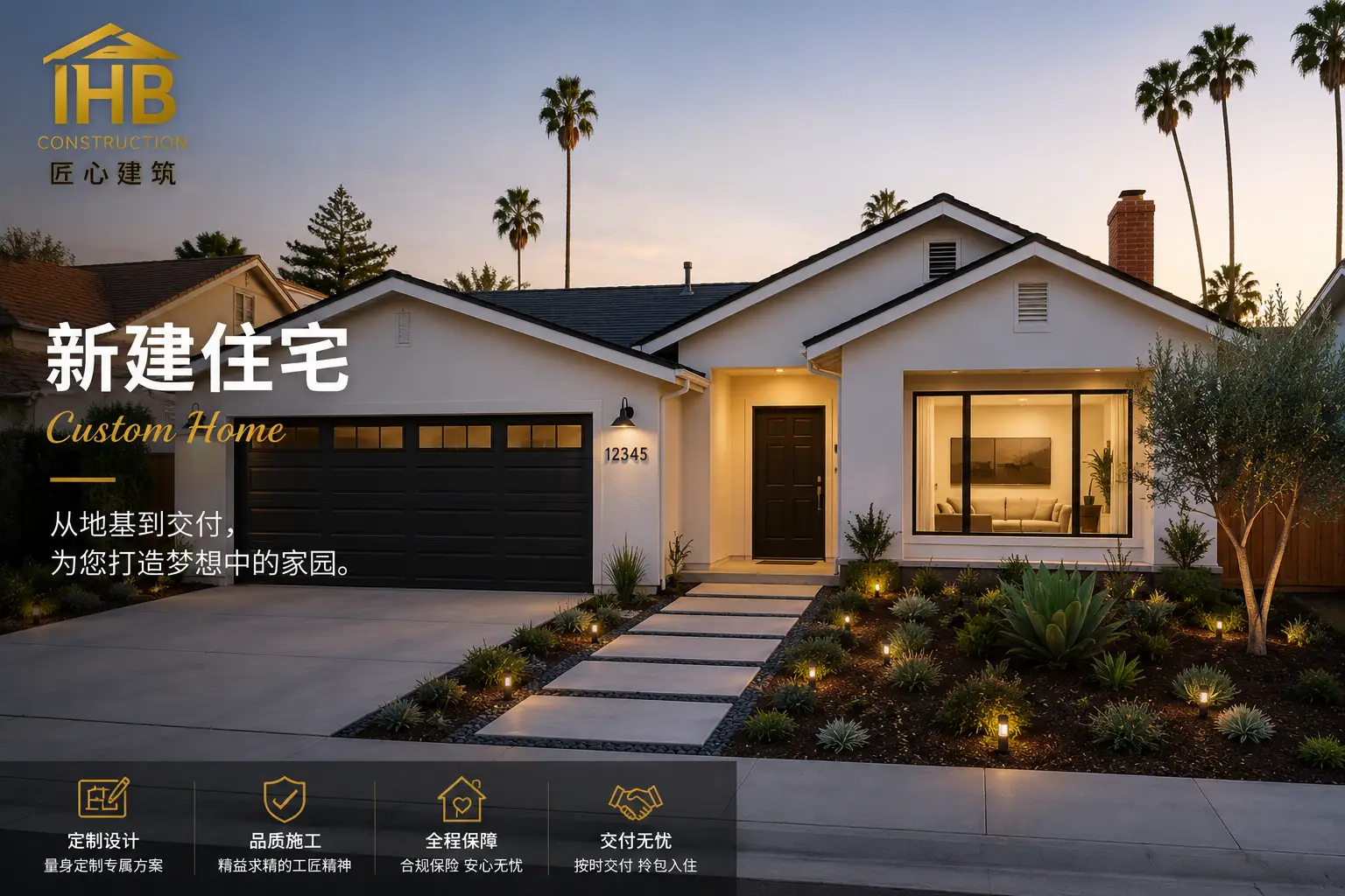 洛杉矶新建住宅 Custom Home｜匠心建筑 IHB Construction